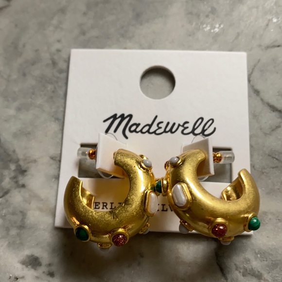 Madewell inlaid chunky small hoop